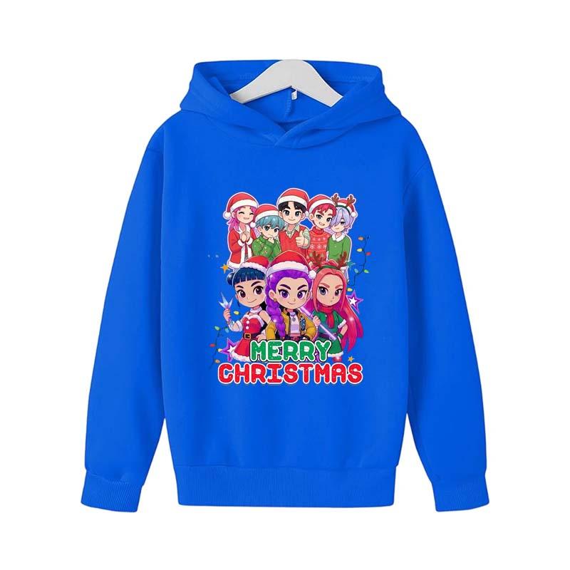 KPop Dämonenjäger Hoodie Y2K KPop Dämonenjäger Weihnachts-Hoodies Mädchen Jungen Rumi Herbst Lässig Langarm Kinderbekleidung