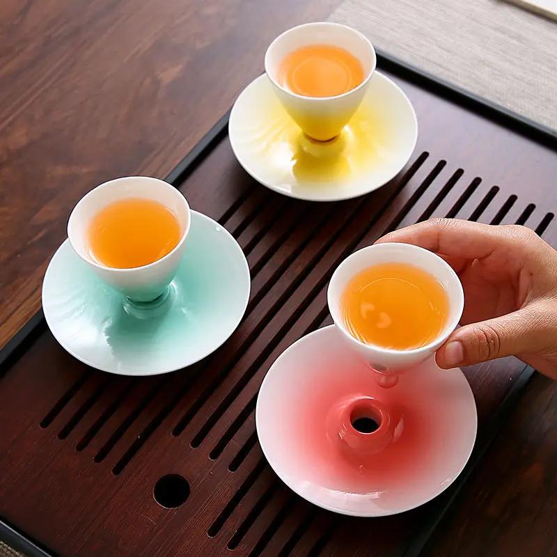 White Porcelain Kung Fu Tea Set - Mini Ceramic Cups for Zen Ceremony Home Decor & Personal Use Handmade Tea Drinking Accessories
