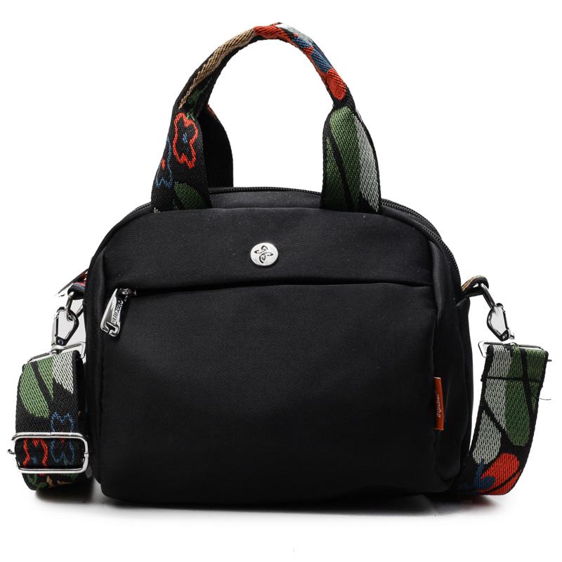 

Женская сумка через плечо - регулируемый плечевой ремень, застежка-молния, повседневная сумочка, прочный плечевой ремень чёрный