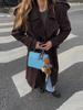 2025 Women's Grey Woolen Lace-up Mid-length Coat for Autumn/Winter