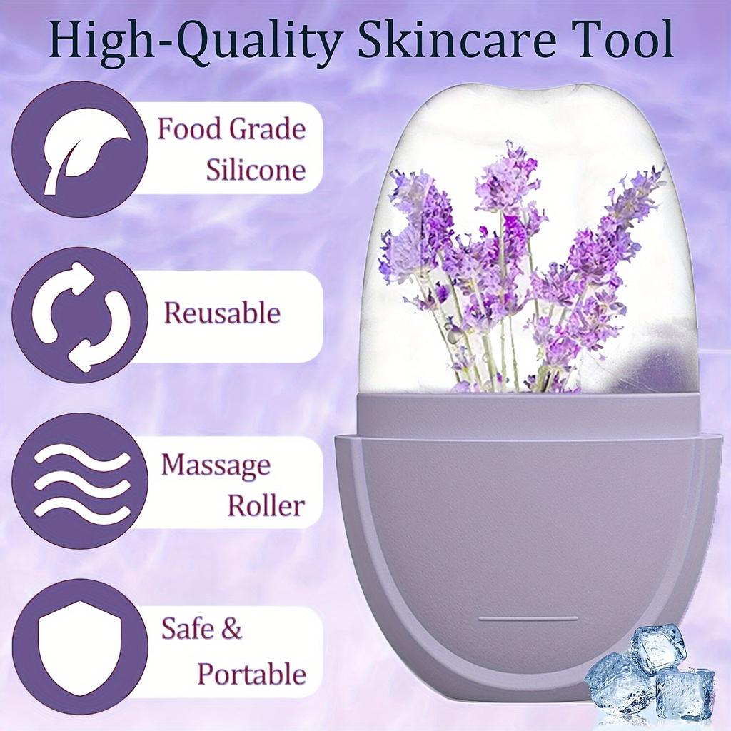 Ice Roller for Face Ice Cube Facial Roller Massager Reusable Silicone Face/Eyes/Neck Ice Mold for Skin Care Ideal Gift for Girls