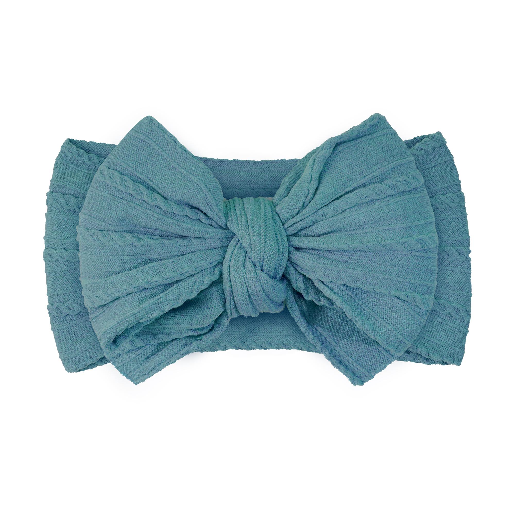 

Детская жаккардовая повязка на голову с большими бантами, эластичная, из мягкого нейлона, для новорожденной девочки, аксессуары для волос для младенцев, детские головные уборы