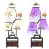 Metal Plant Shelf with Grow Lights 9 Tiered Plant Stand for Indoor Plants Multiple 65 Inch Tall Plant Rack Display Shelves