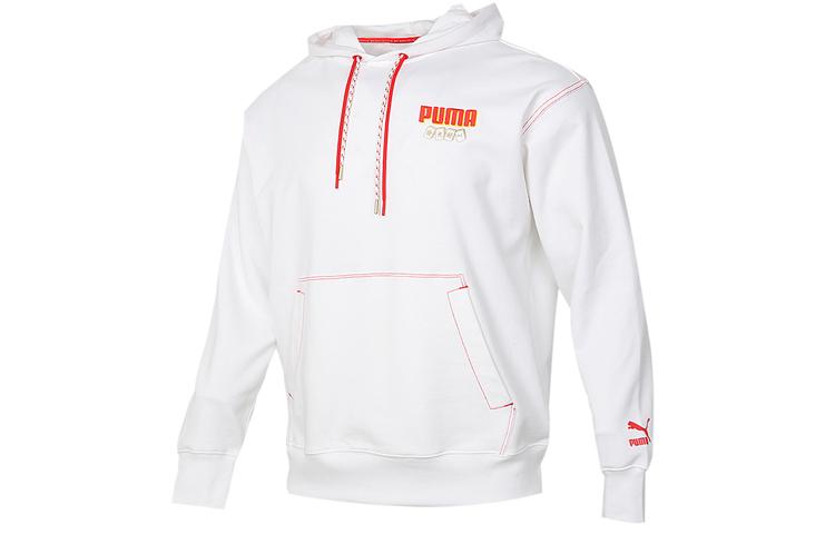 PUMA Sweatshirts Men s White Hooded Moderate Regular 531295-02 M