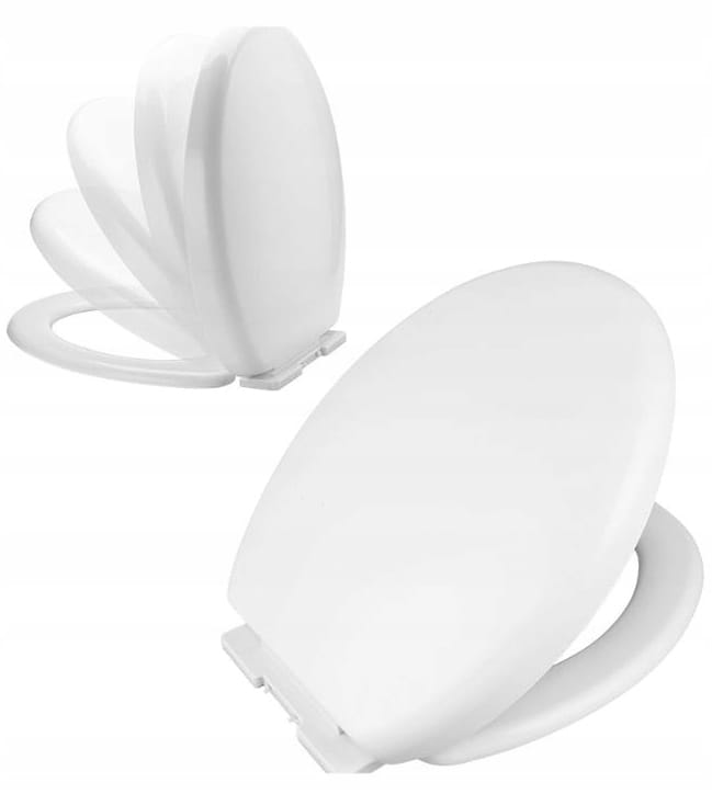 White soft-close toilet seat 435x37x58cm for WC
