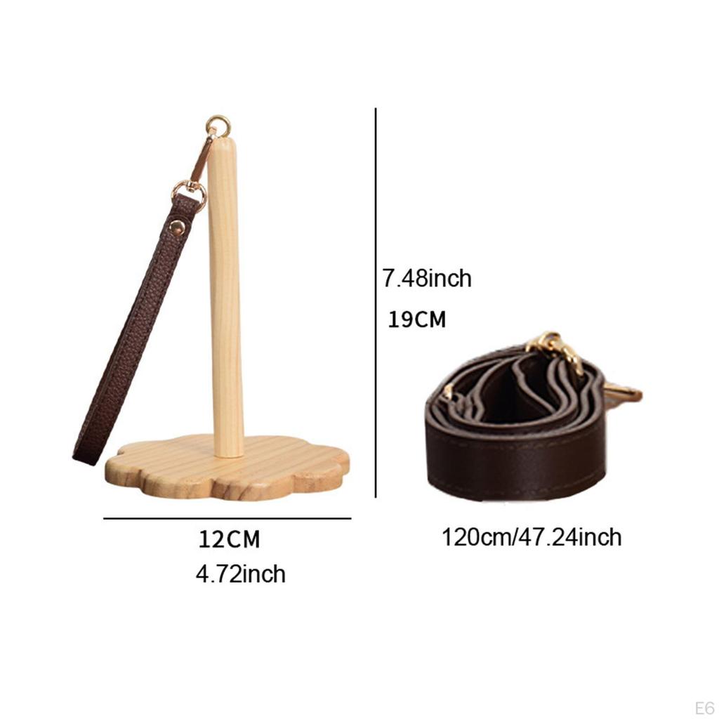 Wrist Yarn Ball Holder DIY Dispenser for Crocheting Sewing Handmade Brown