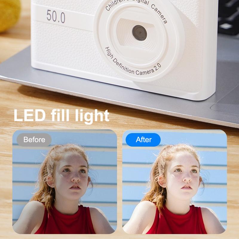 4K Ccd Digital Camera 50Mp Travel Selfie Camara Autofocus 8X Zoom Entry-Level Kids Camara Retro Vlogging Portable Card Camera