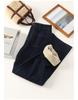 Design Sense: Front Pocket Plush Thickened Wide Leg Jeans for Women - Winter 2025 Fashionable High-Waisted Floor Pants
