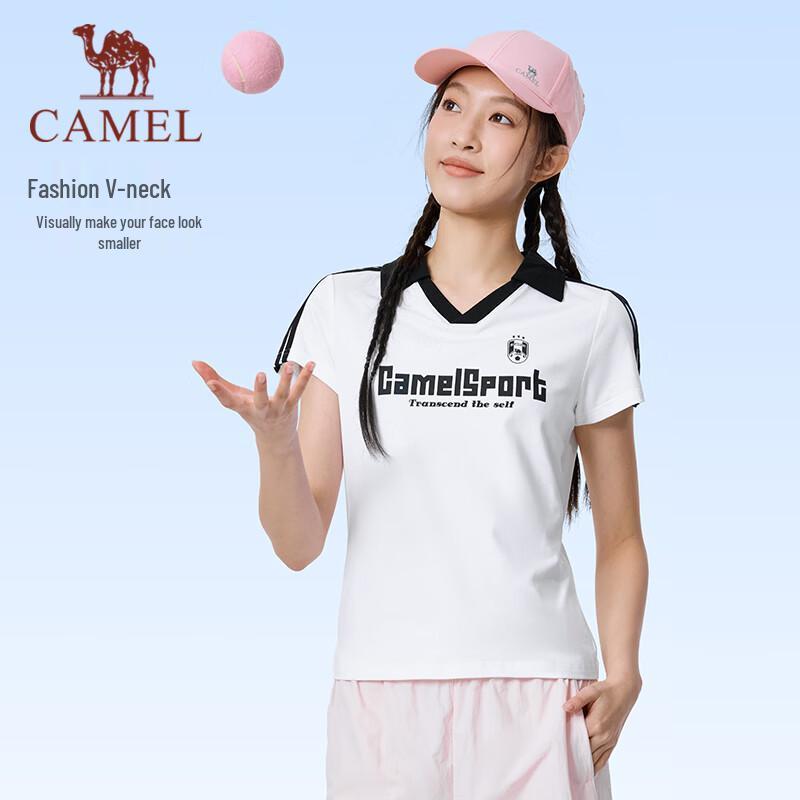 Camel Women's American Retro Ice-Feel Polo T-Shirt