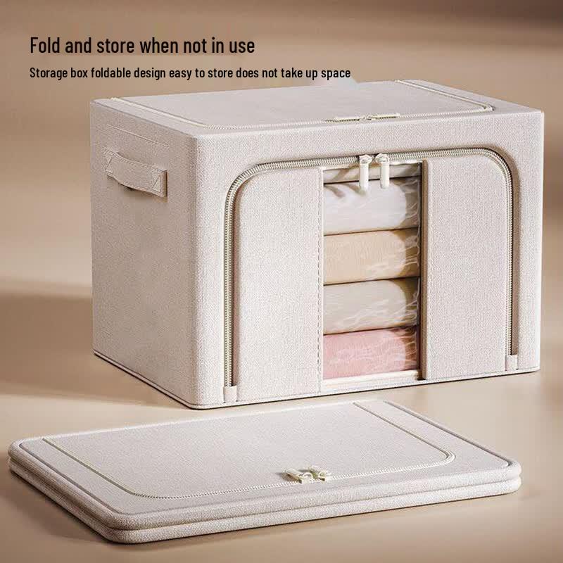 Cotton Linen Fabric Storage Box