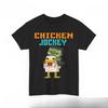 Funny Pixel Zombie Chicken Jockey Gamer Graphic Tee Unisex Casual Streetwear Daily Short Sleeve Gaming Fan Tops