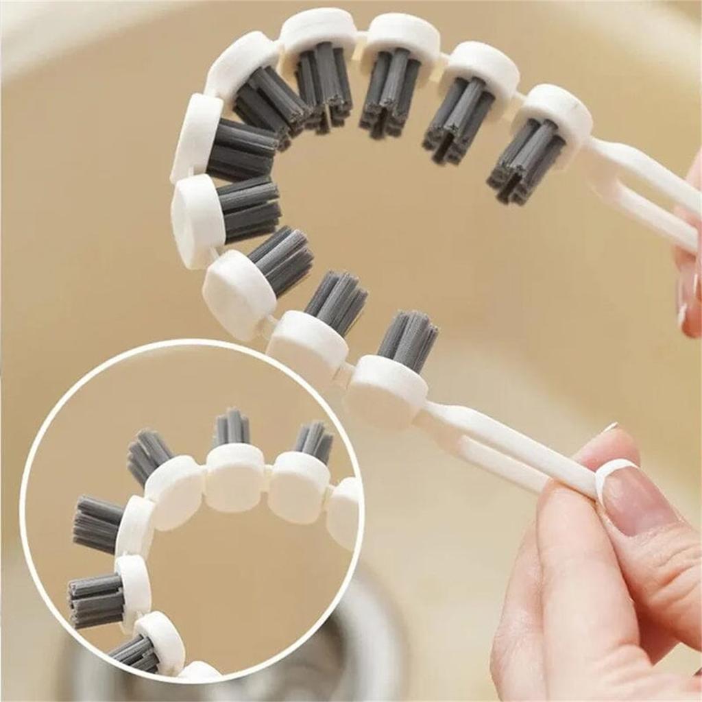 Bended Multifunctional Cleaning Brush, Flexible Cleaning Tool, Dead Corners Crevice Cleaning Brush For Kitchen Bathroom Use
