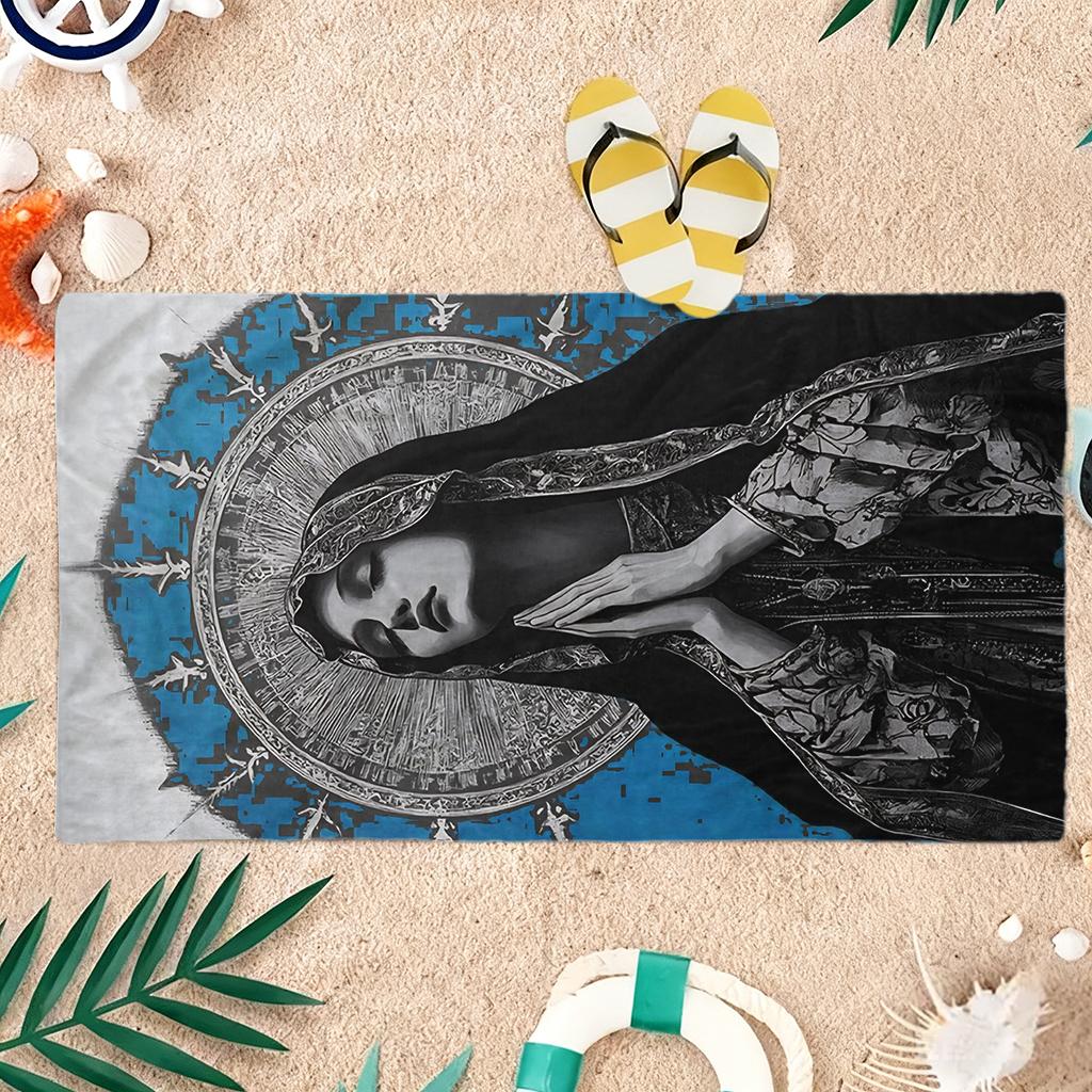 1pc Nun's Prayer Beach Towel Large Quick-Drying Towel For Beach Pool Sport Yoga Gym Home Towel Gift for Friends Sand Free Towel