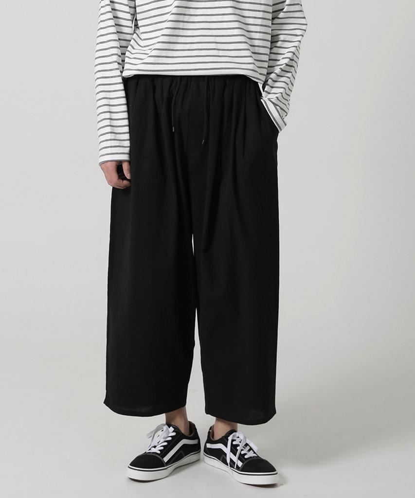Jikeulib Adjustable Waistband Pintuck Balloon Wide Pants