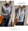 Women's Lace Patchwork Turtleneck Sweater - European & American Style for Spring/Autumn