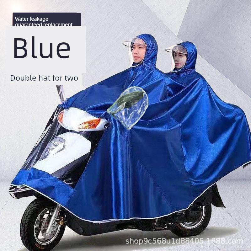 Regenpak voor Elektrische Fietsen, Motoren en Scooters; Poncho voor volwassenen, voor één of twee personen, Unisex