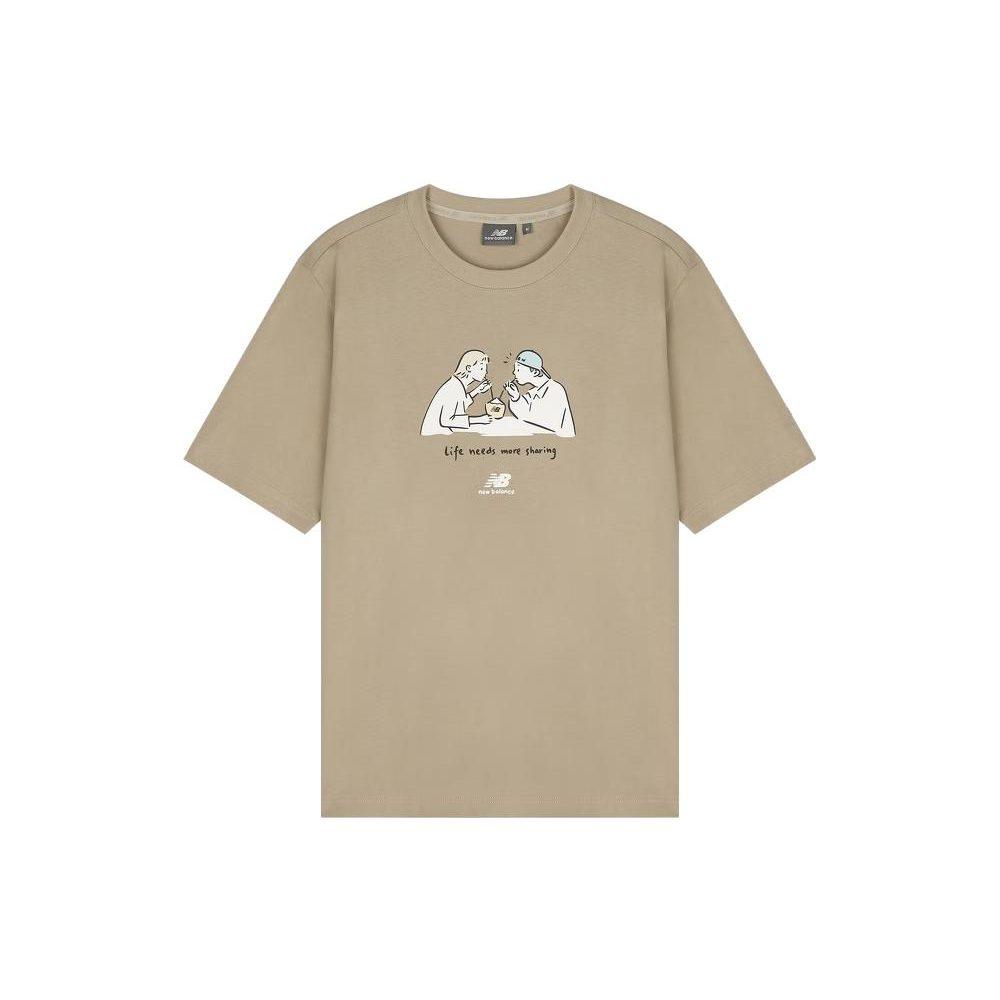 New Balance Attractive Lifestyle T Shirt Unisex Khaki 5ED26041-LBE