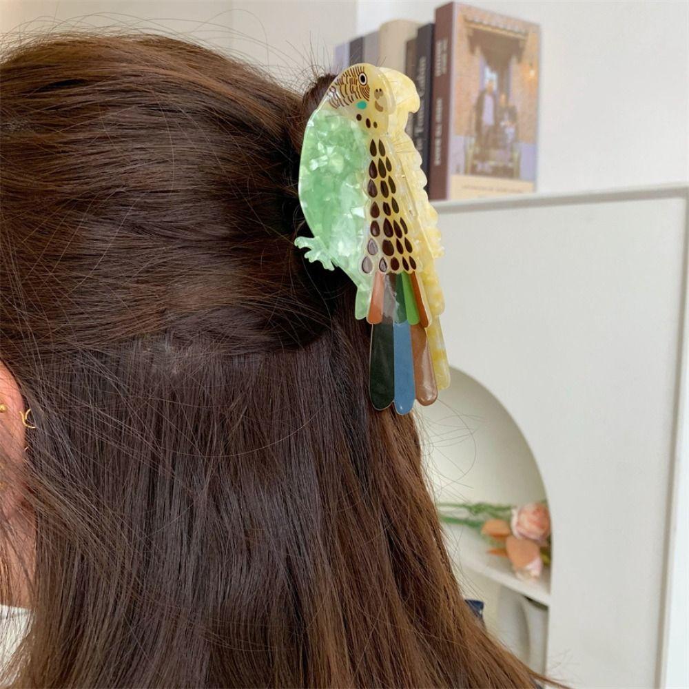 Cute Bird Hair Clip Grasp Cartoon Animal Shark Clip Creative Acetic Acid Hair Claw  Travel