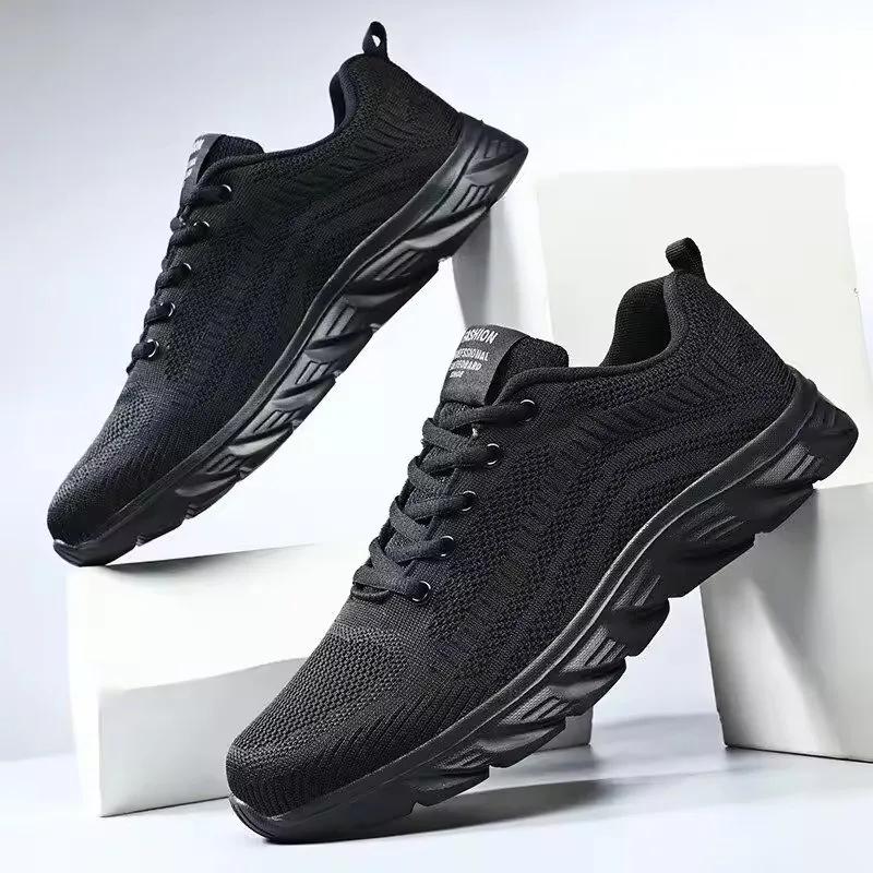 Sports Men Running Jogging Shoes Casual Sneakers Outdoor Lace Up Breathable Mesh Light Tennis Outdoor Walking Tenis Masculino