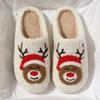 Embroidered Cartoon Cotton Slippers Winter Cute Plush Warm Floor Mop Indoor Home Household Wool Slippers Winter