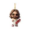 Car Rearview Mirror Ornament 2D Flat Hanging Pendant with Lanyard Easy To Hang Backpack Keychain Decoration