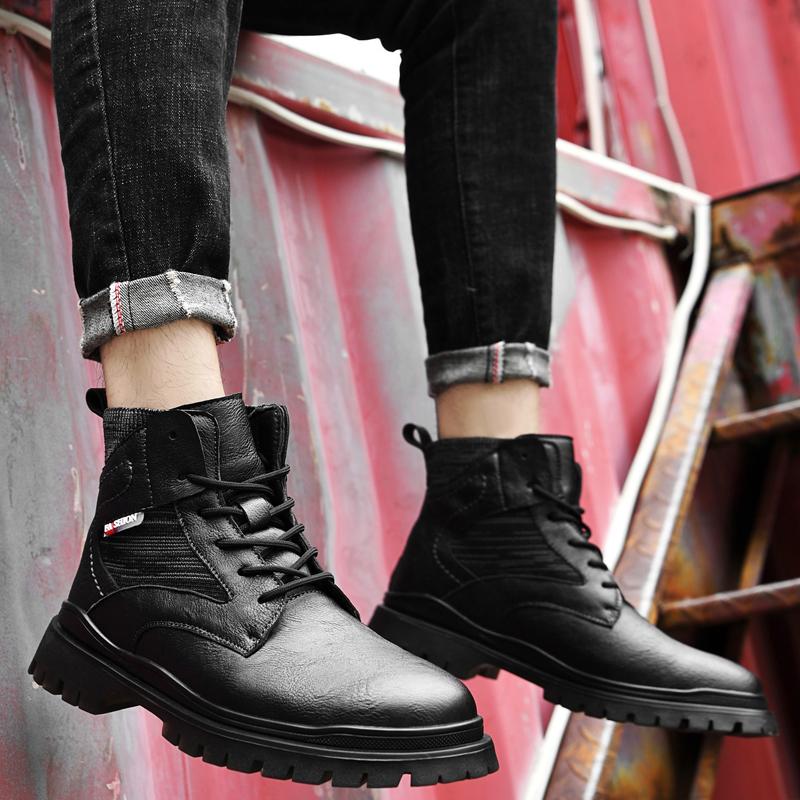 Brand Oxford Men Shoes Male Designer Genuine Leather Casual Sock Boots Men'S Ankle Boots Business Dress Fashion Short Boots Male