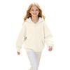 Big Girls' Fashion Color Long Sleeve Hooded Pullover Sweatshirt with Zipper