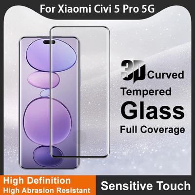 For Xiaomi MI Civi 5 Pro 5G Glass IMAK 3D Curved Full Screen Tempered Glass Film