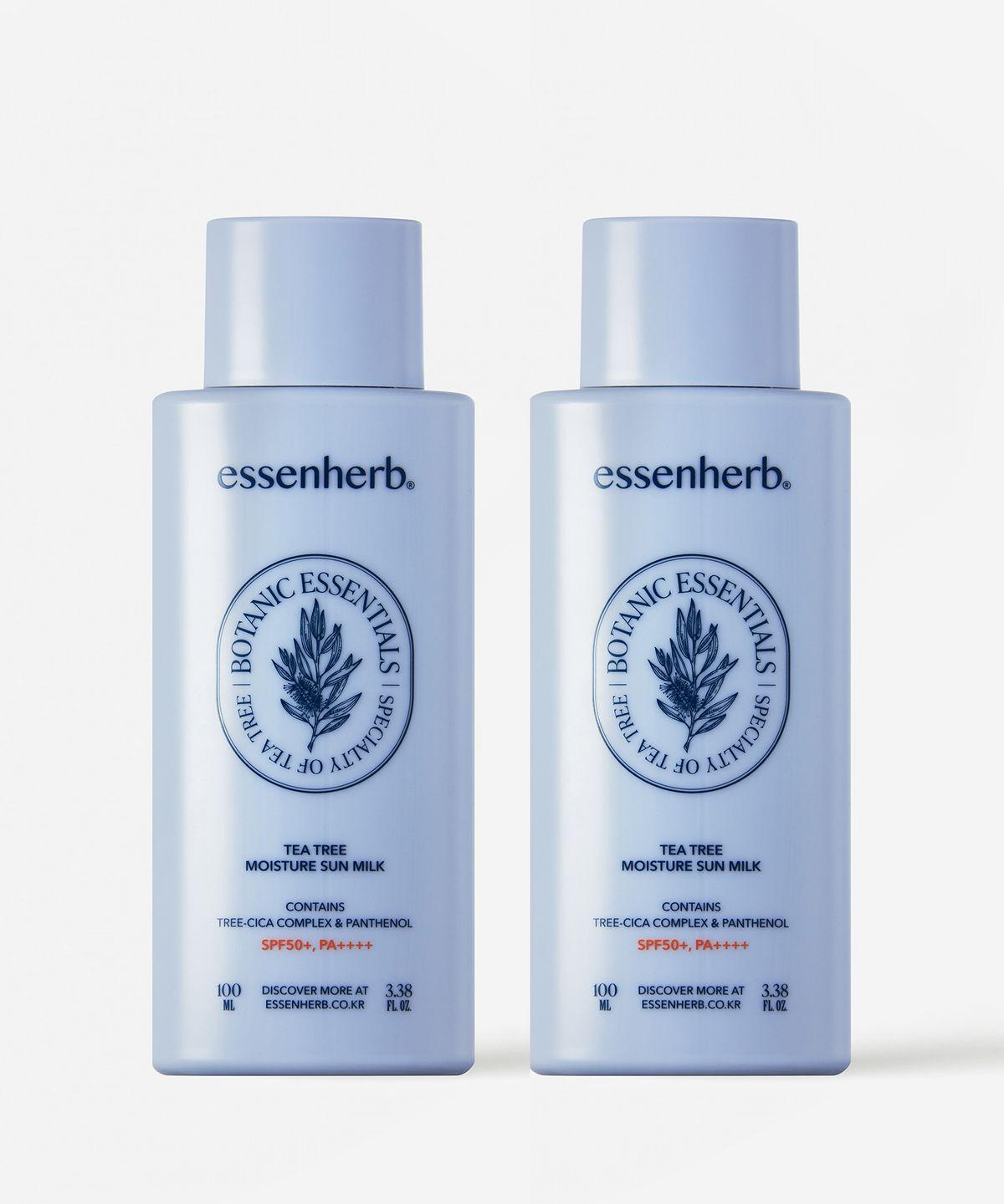 Essenherb Tea Tree Moisture Sun Milk 100ml * 2EA (SPF50+ PA++++)