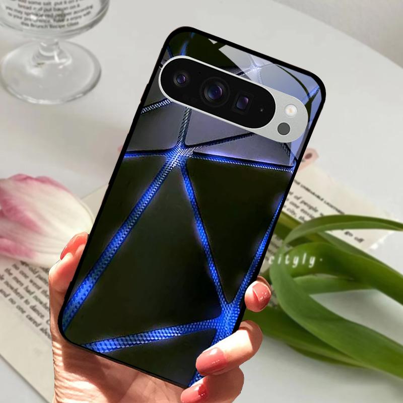 For Google Pixel 9 Pro XL Case Pixel9 Cute Animal Tempered Glass Phone Cover For GOOGLE PIXEL 9A Glass Protective Fundas Cases