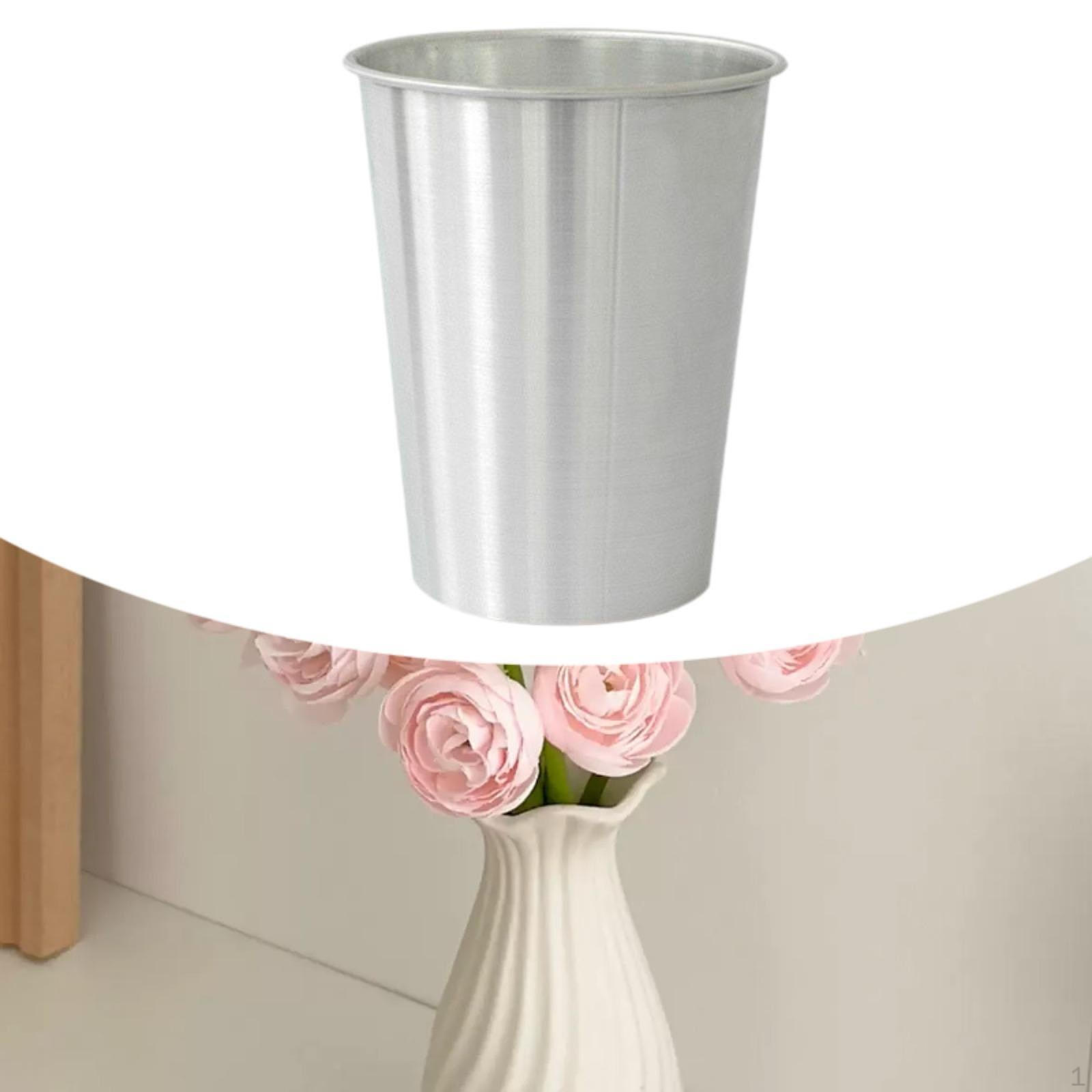

Flower Bucket Aluminum Vase for Centerpiece Floral Arrangement Container Shop