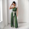 Women's Summer Jumpsuit Elegant Sexy Sleeveless Bodysuit Casual Wide Leg Pants