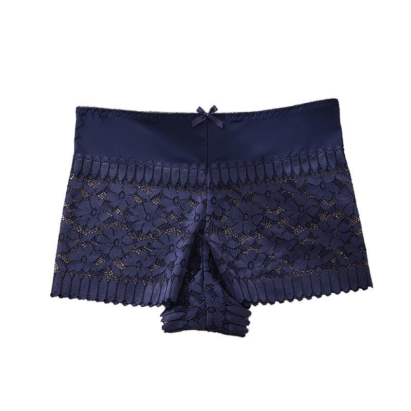 Sexy Lace Mid-Waist Hip-Wrapped Breathable Boxer Briefs for Women