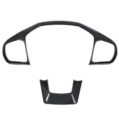 A87Q - Panneau de garniture de volant de voiture Cover ABS Fibre de carbone pour Ford Explorer - Accessoires d'intérieur