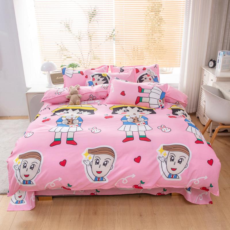 Cartoon Duvet Cover Set 3 or 4 Pieces Like Textured Breathable Durable Soft Comfy Washed Cotton Linen Feel Super Soft