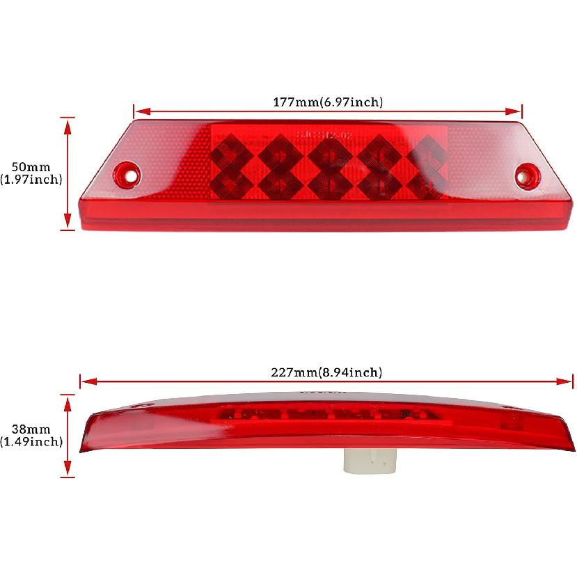 SAUTVS 1PCS LED Taillight for Ranger, Red Brake Stop Tail Light Rear Lamp for Polaris Ranger 800 700 900 2012-2016 Accessories (Fit Driver &