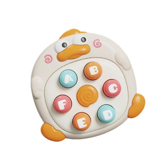

Animal Push Button Game Console with Lanyard Cartoon Rabbit Crab Duck Press Button Game Machine Toddler Educational Finger Clicker Fidget Toy C Random Style