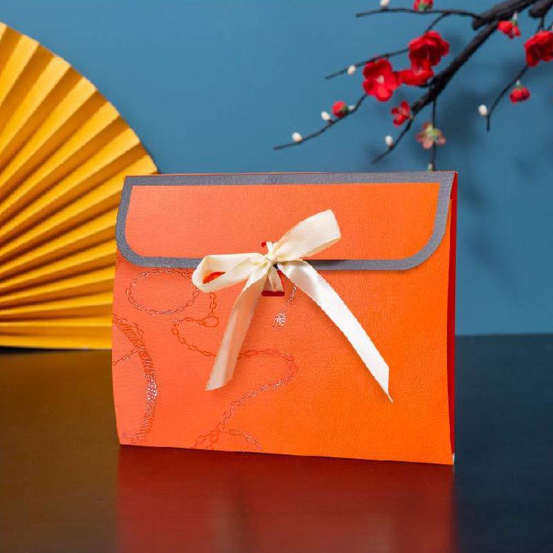 1Pc Silk Scarf Packaging Gift Wrapping Gift Box Practical Packaging Box Minimalist Envelope-style Pearlescent Paper Ribbon