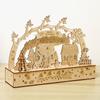 3D dřevěné puzzle se světlými vánočními stavebnicemi Řemeslné puzzle hračky Dřevěné domácí dekorace Vánoční dárky pro děti