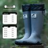Foldable Waterproof Family Rain Boots - High-Top, Hiking, Camping, and Commuting Shoes for Parent and Child.