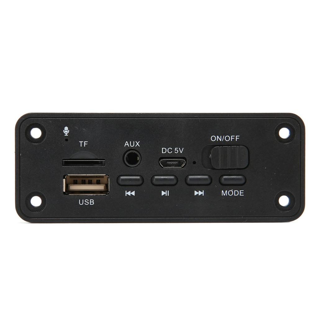 Bluetooth MP3 Decoding Board 2 X 3W Multifunctional Bluetooth 5.0 Module Player for MP3 Player Black