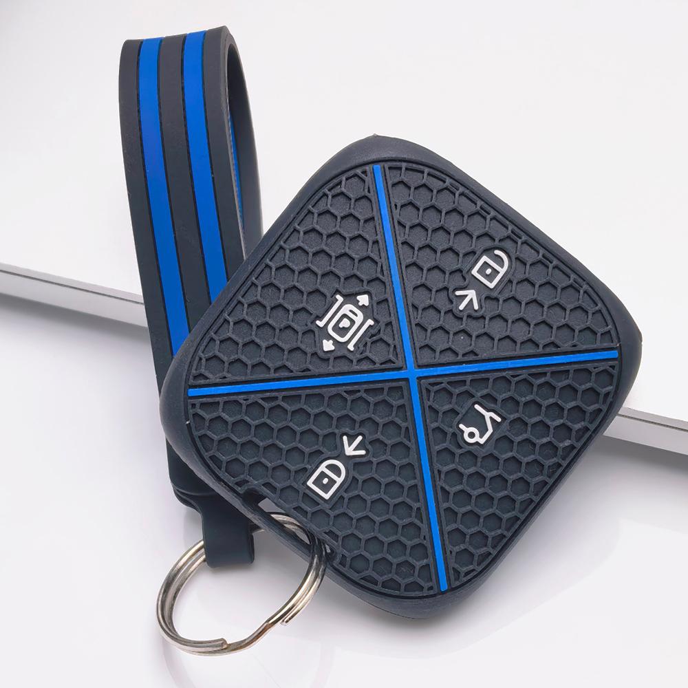 Silicone Remote Key Cover for Zeekr Zeekr 001 Zeekr 009 Zeekr X Zeekr 007 with Keychain Honeycomb Texture Shockproof Remote Key Protector
