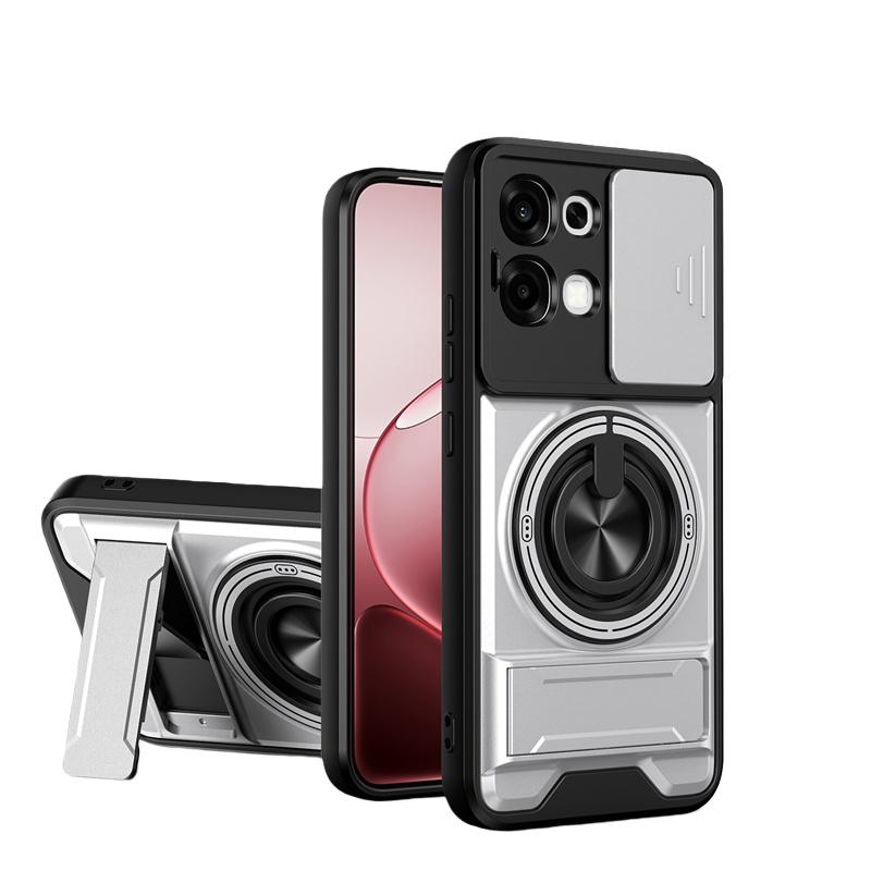 Armor Slide Camera Lens Achterkant Hoesje Voor OPPO A6 Pro A6Pro 4G 5G Case Magnetische Ring Stand Beschermend Coque Voor OPPO A6X 4G Capa OPPO A6x