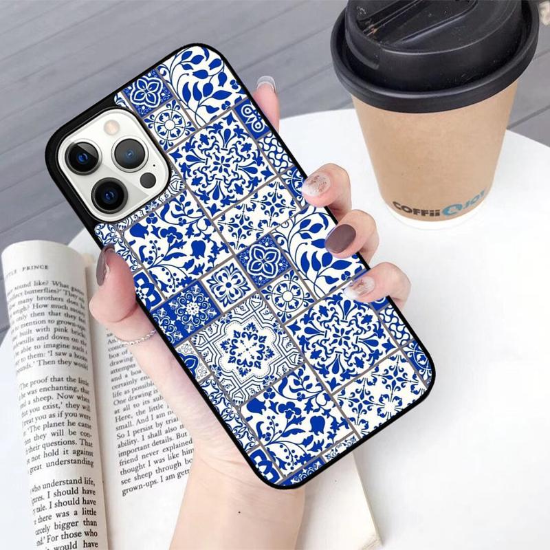 Boho Tile Mosaic Aesthetic Mobile Phone Cases Cover For iPhone 17 Air 16 15 14 12 13 11 Pro MAX apple Plus Coque
