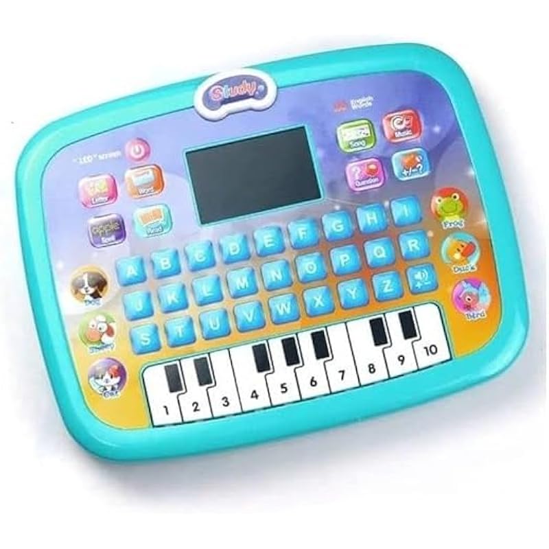 Eclet Educacional 26 Palavras em Inglês Computador Portátil Brinquedo de Aprendizagem Para Crianças Conjunto de 1 (Multicolorido) Com bolsa
