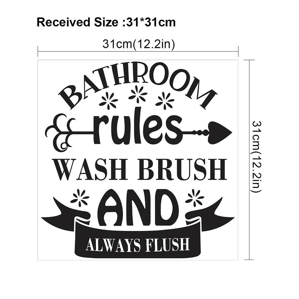 13 Stiluri Autocolante Slogan Impermeabile pentru Chiuveta de Baie și Ușă - Decalcomanii de Perete Decorative Autoadezive