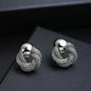 Orecchini Pendenti Cerchio Rotondo Intreccio Metallico Vintage Nuova Moda Orecchini Pendenti per Matrimonio Festa per Donna Gioielli