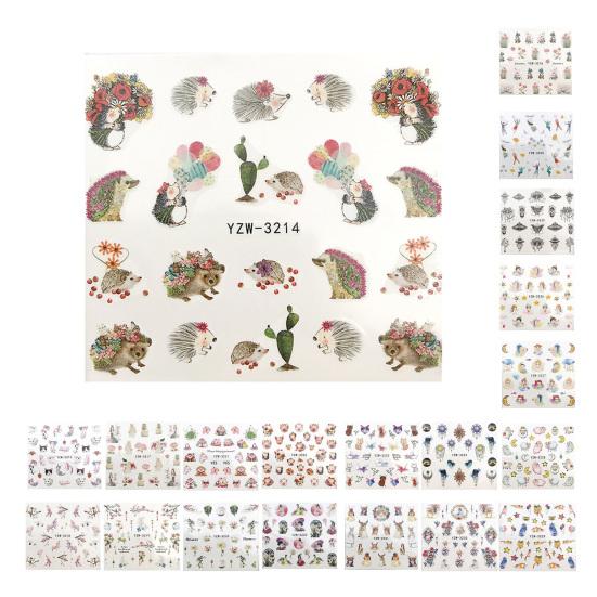 10Pcs Fingernails Decals Stunning Visual Effect Decorative Eco-Friendly Delicate DIY Nail Art Paper Transfer Decal for Manicure Store