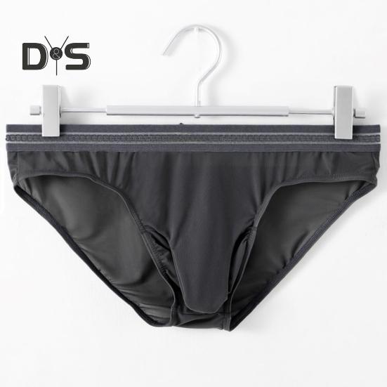 Herren-Slips, mittelhoher Schnitt, hohe Elastizität, enge Passform, atmungsaktives Höschen, einfarbig, Netznähte, sexy Unterwäsche für den Alltag