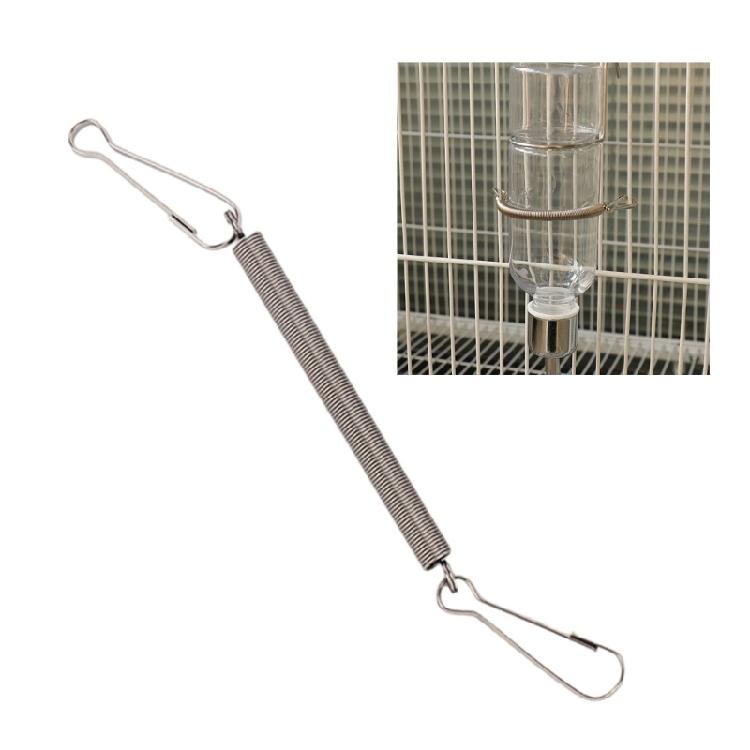 Stainless Steel Spring Metal Springs with 2 Clips for Small Animals Wire Cages